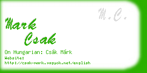 mark csak business card