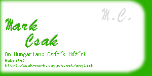 mark csak business card